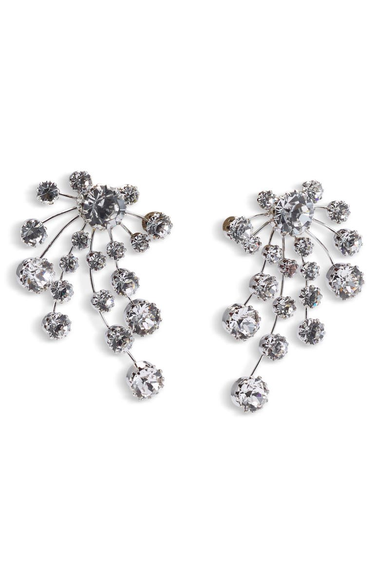 LELET NY Brian Crystal Statement Earrings, Main, color, Rhodium