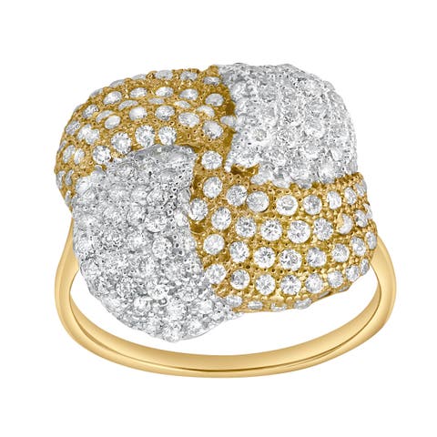 Heiress 1.2 Ct 14K Gold Knot Pave Diamond Ring