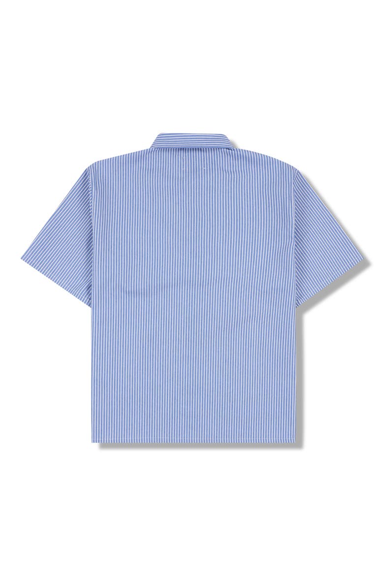 Onyx Stripe Graphic Button-Up Shirt, Alternate, color, BLUE