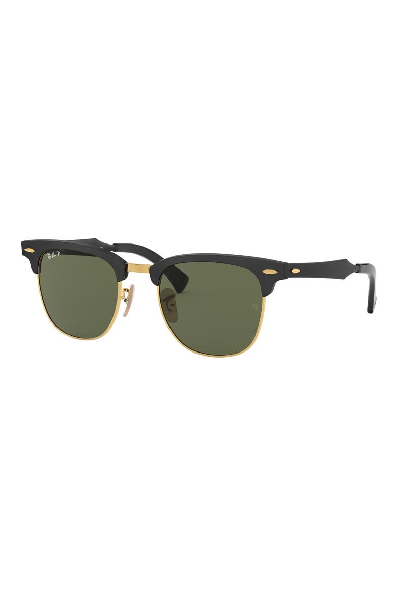 Clubmaster 51mm Square Sunglasses, Alternate, color, POL GREEN