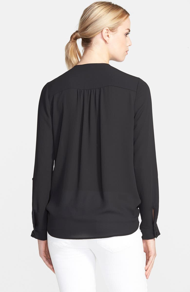 Ro & De Tie Front Blouse, Alternate, color, 