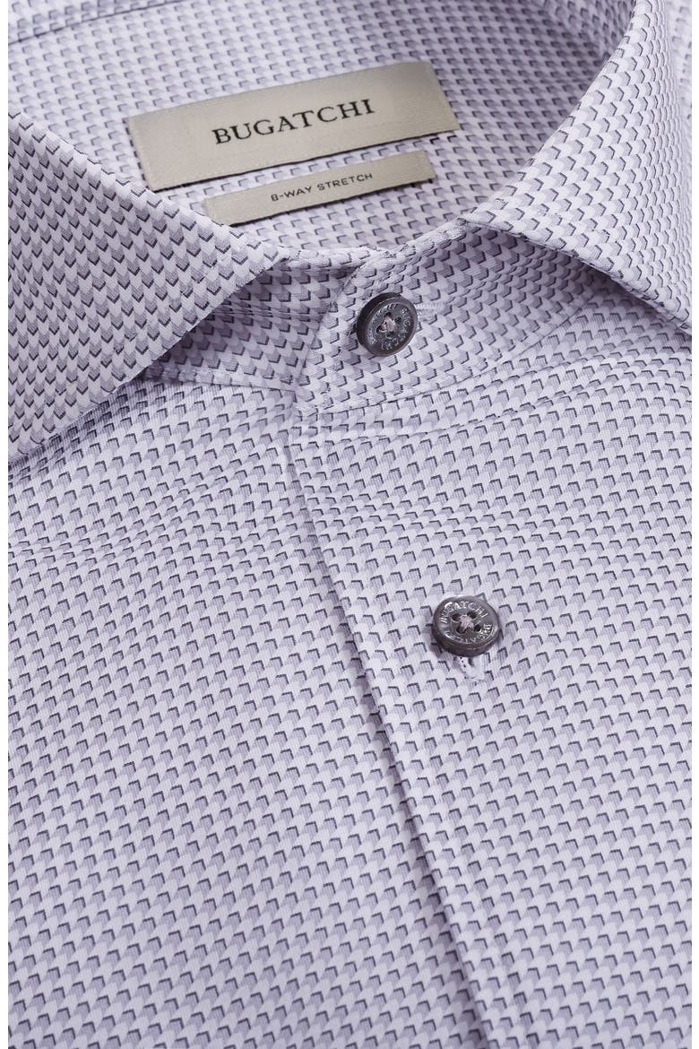 Devon OoohCotton® Optical Grid Print Button-Up Shirt, Alternate, color, PLATINUM