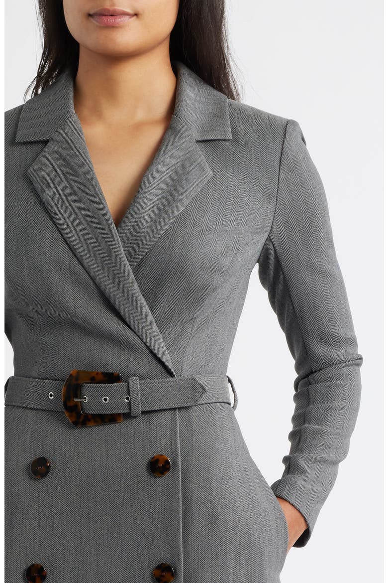 Long Sleeve Blazer Dress, Alternate, color, GREY