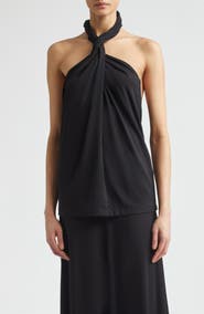 TOTEME Twisted Jersey Halter Top