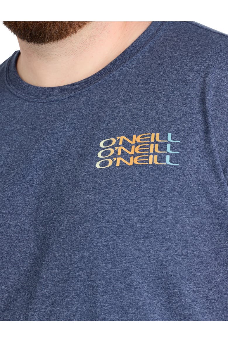Big & Tall Triple-Stack Graphic Tee V2, Alternate, color, NAVY HEATHER