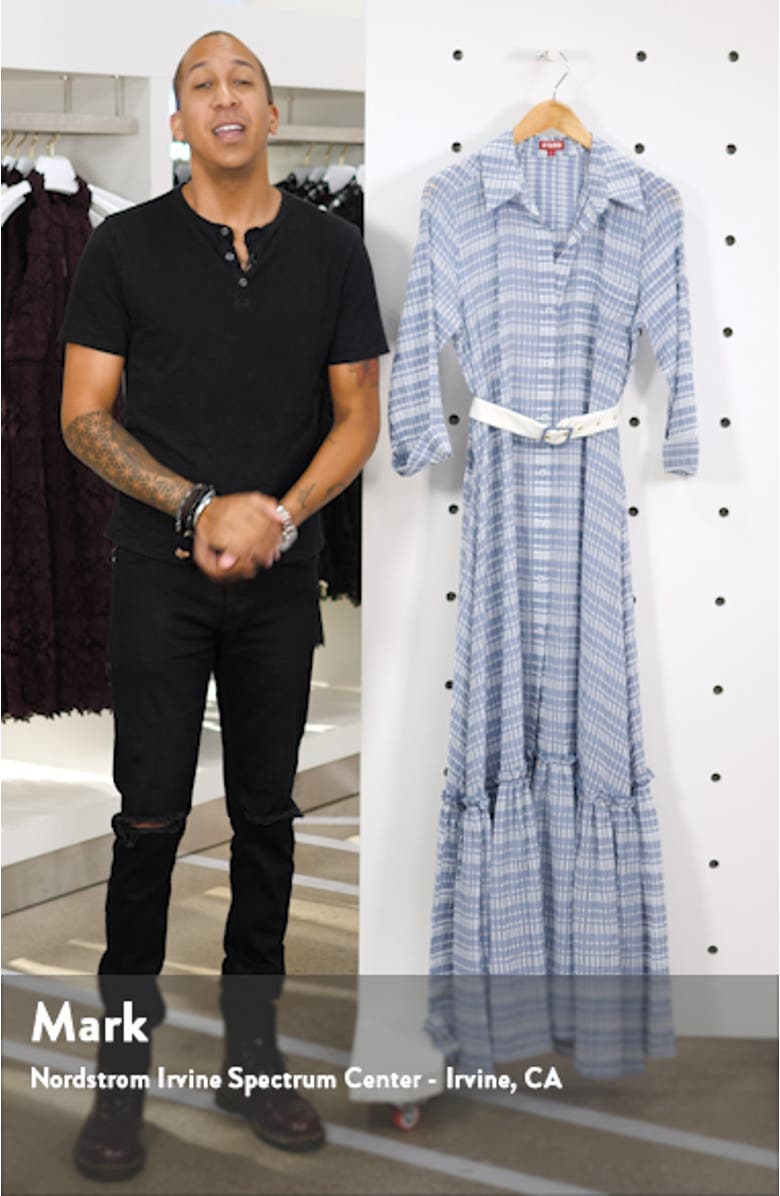 Rose Plaid Belted Maxi Dress, sales video thumbnail