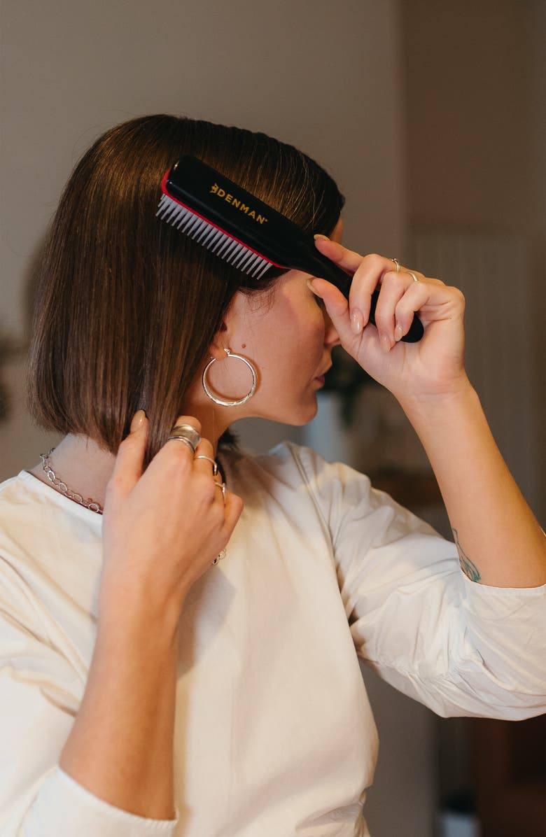 DENMAN D3 Original Styler 7 Row Brush, Alternate, color, Black And Red