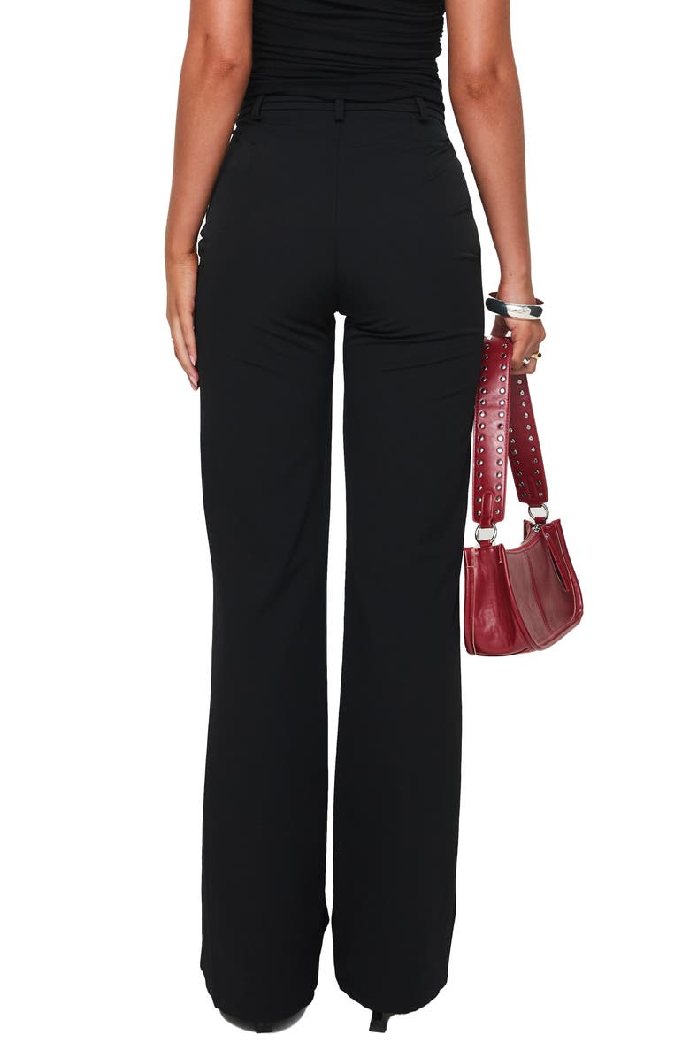 Princess Polly Flounce Belted Flare Pants, Alternate, color, 