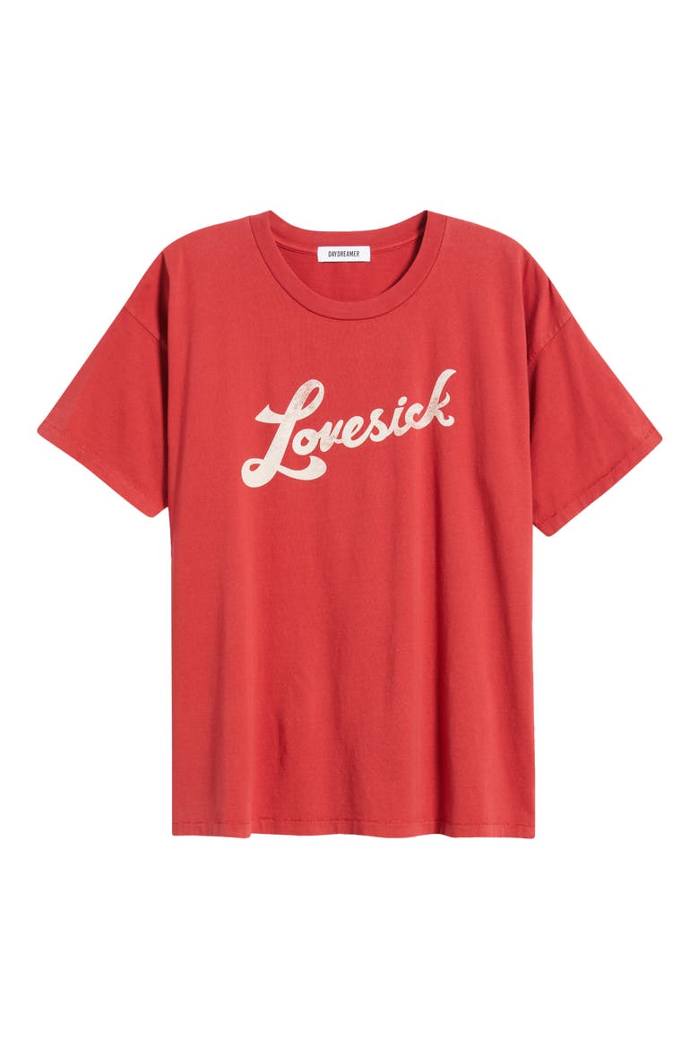 Lovesick Merch Cotton Graphic T-Shirt, Alternate, color, SCARLET