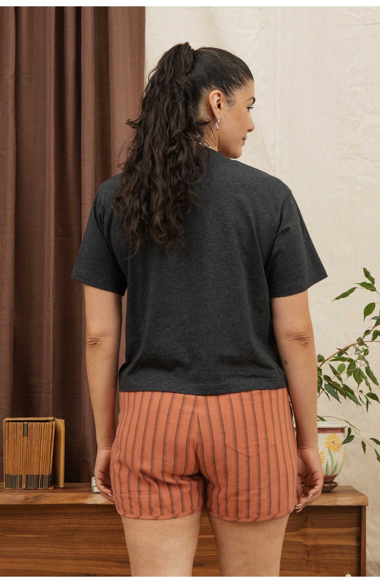 Bridge & Burn Recycled Boxy Tee, Alternate, color, Charcoal Heather