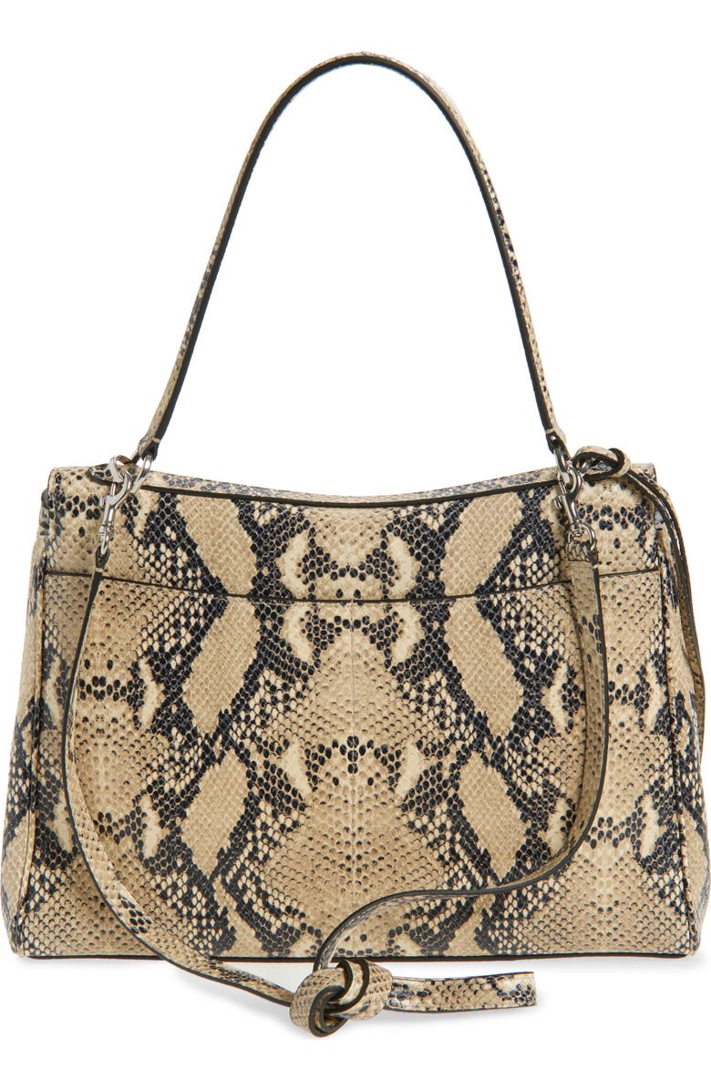 Balenciaga Medium Rodeo Python Print Leather Top Handle Bag, Alternate, color, Natural