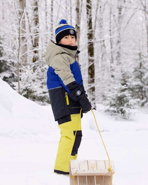 Deux Par Deux Boy Two-piece Play Snowsuit In Multi