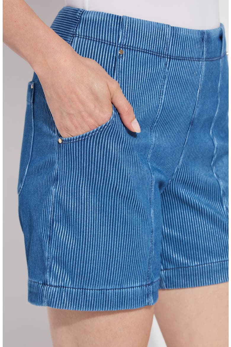 Amira Knit Shorts, Alternate, color, MID WASH SHEEN
