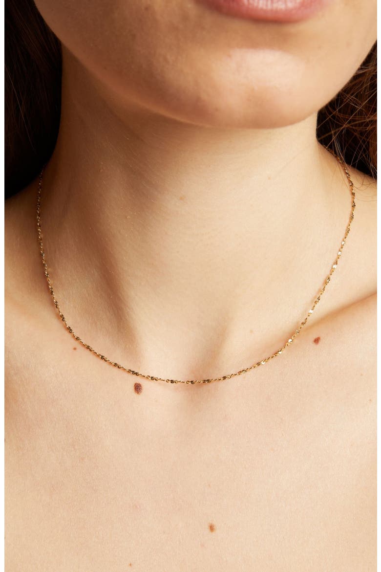 Unbreakable Barely There Chain Necklace, Alternate, color, Yellow