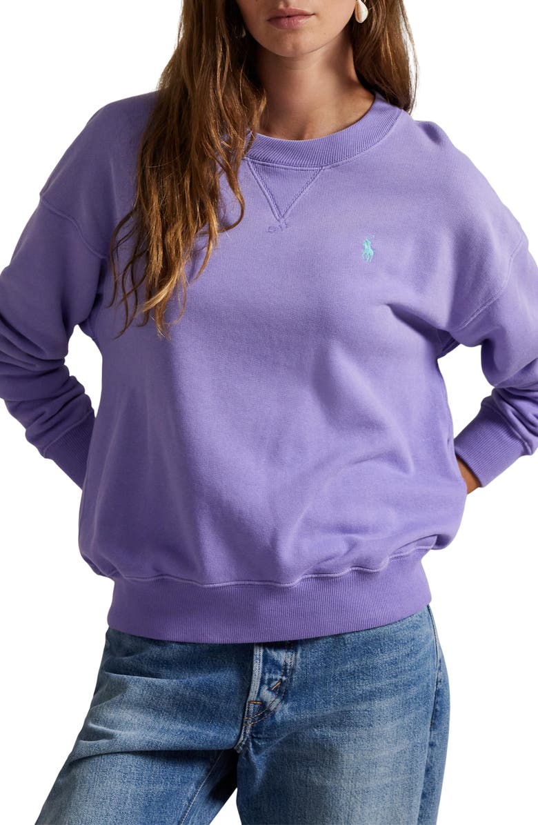 Polo Ralph Lauren Lightweight Fleece Crewneck Sweatshirt, Main, color, 