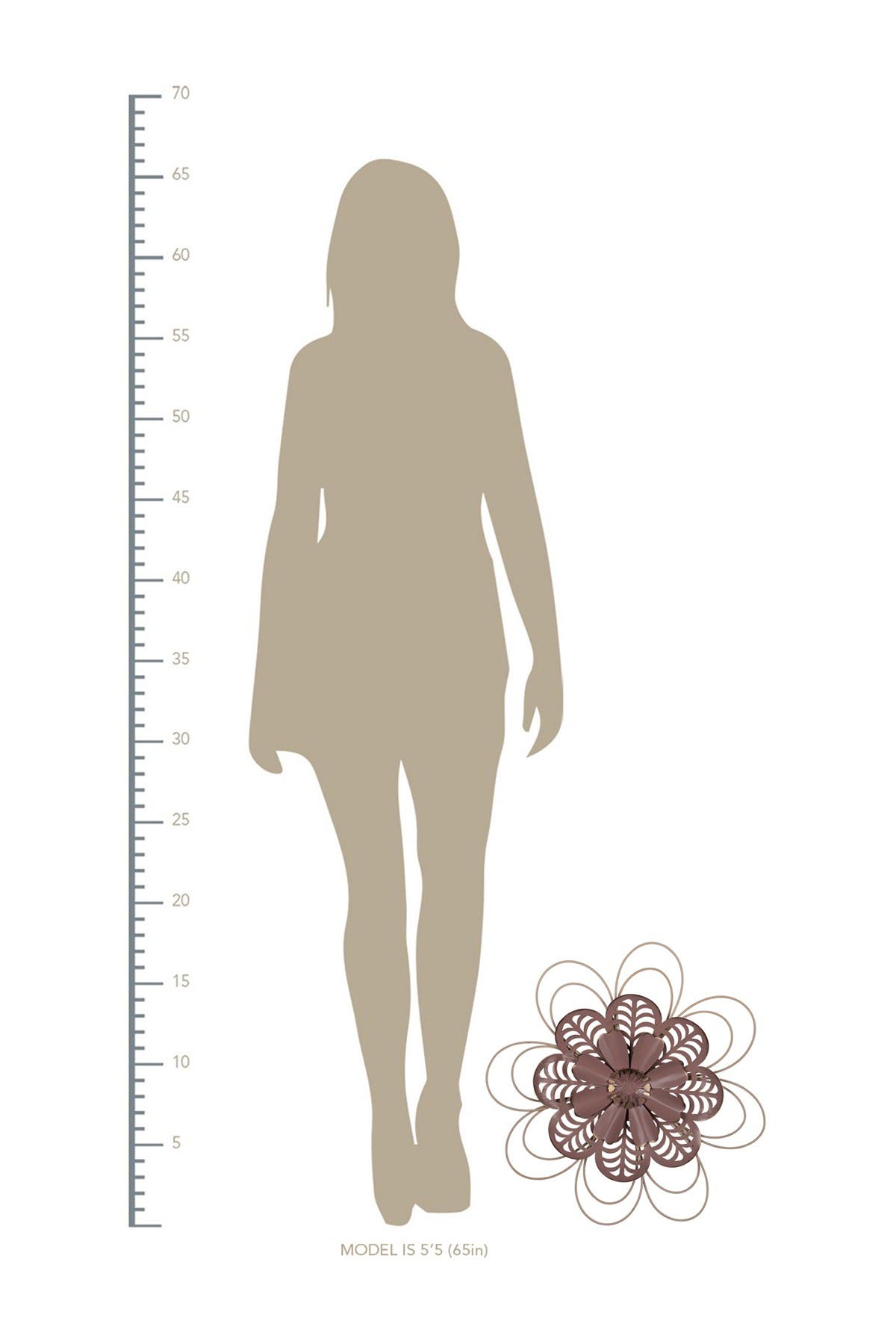 STRATTON HOME DECOR Delicate Pink Metal & Wood Flower Wall Decor ...