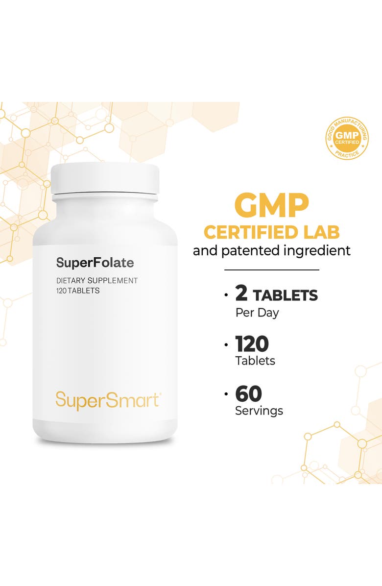 SuperSmart SuperFolate 400mcg / 4g, Alternate, color, 
