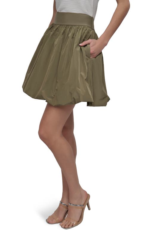 Dkny Bubble Miniskirt In Utility Green