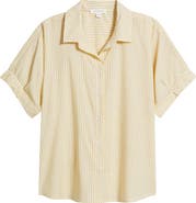 beachlunchlounge Chase Cotton & Modal Button-Up Shirt