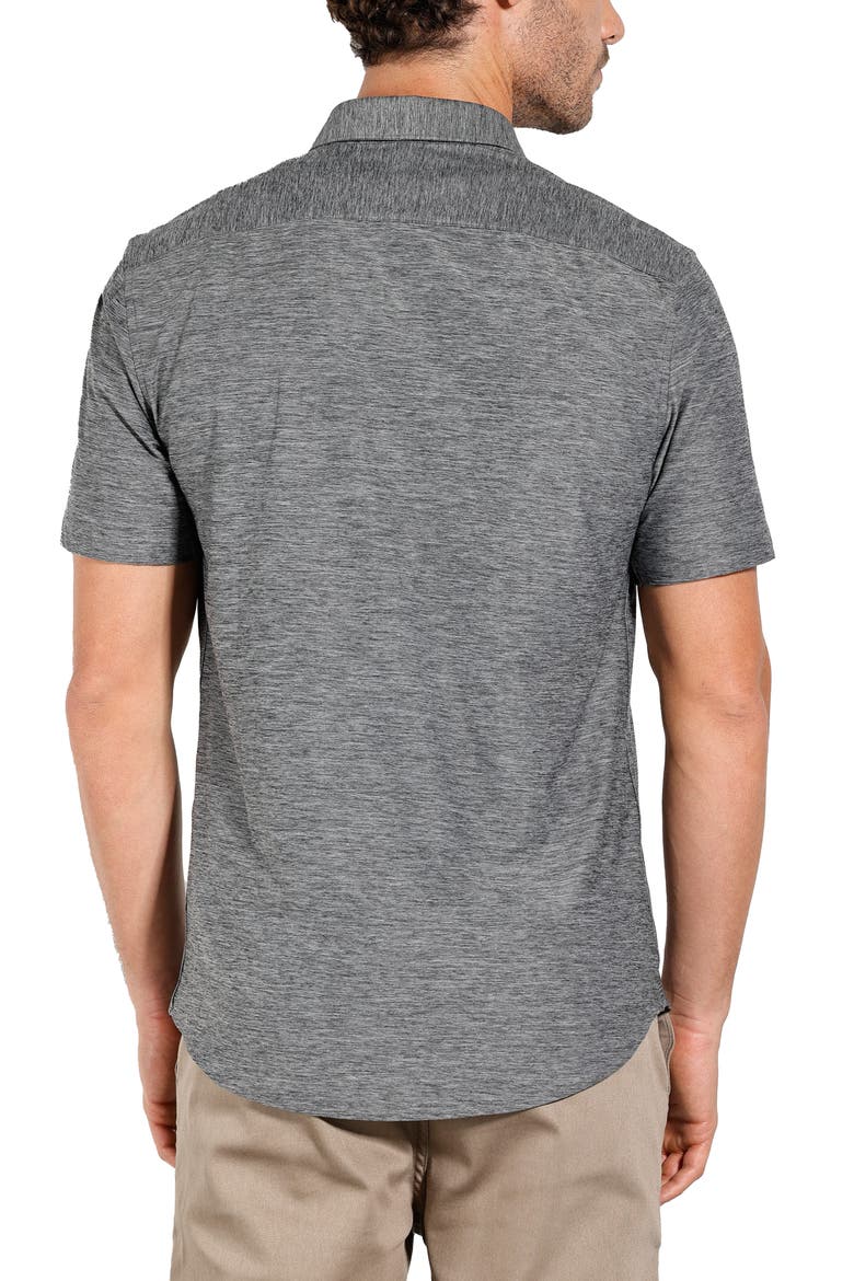 New Melange Short Sleeve Tech Shirt, Alternate, color, Grey