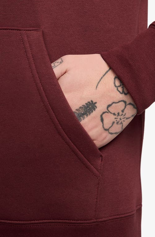 Nike Club Fleece Pullover Hoodie In Burgundy