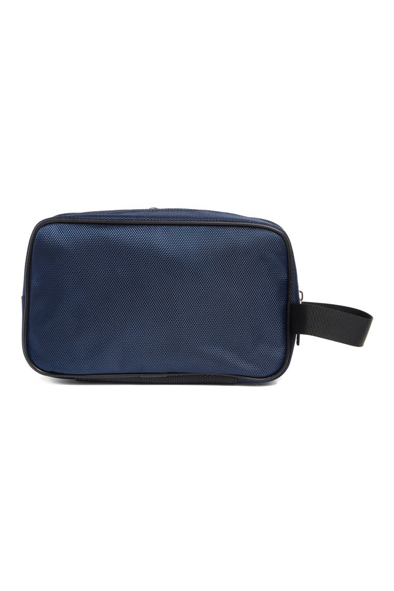 Nylon Double Zip Dopp Kit, Alternate, color, NAVY