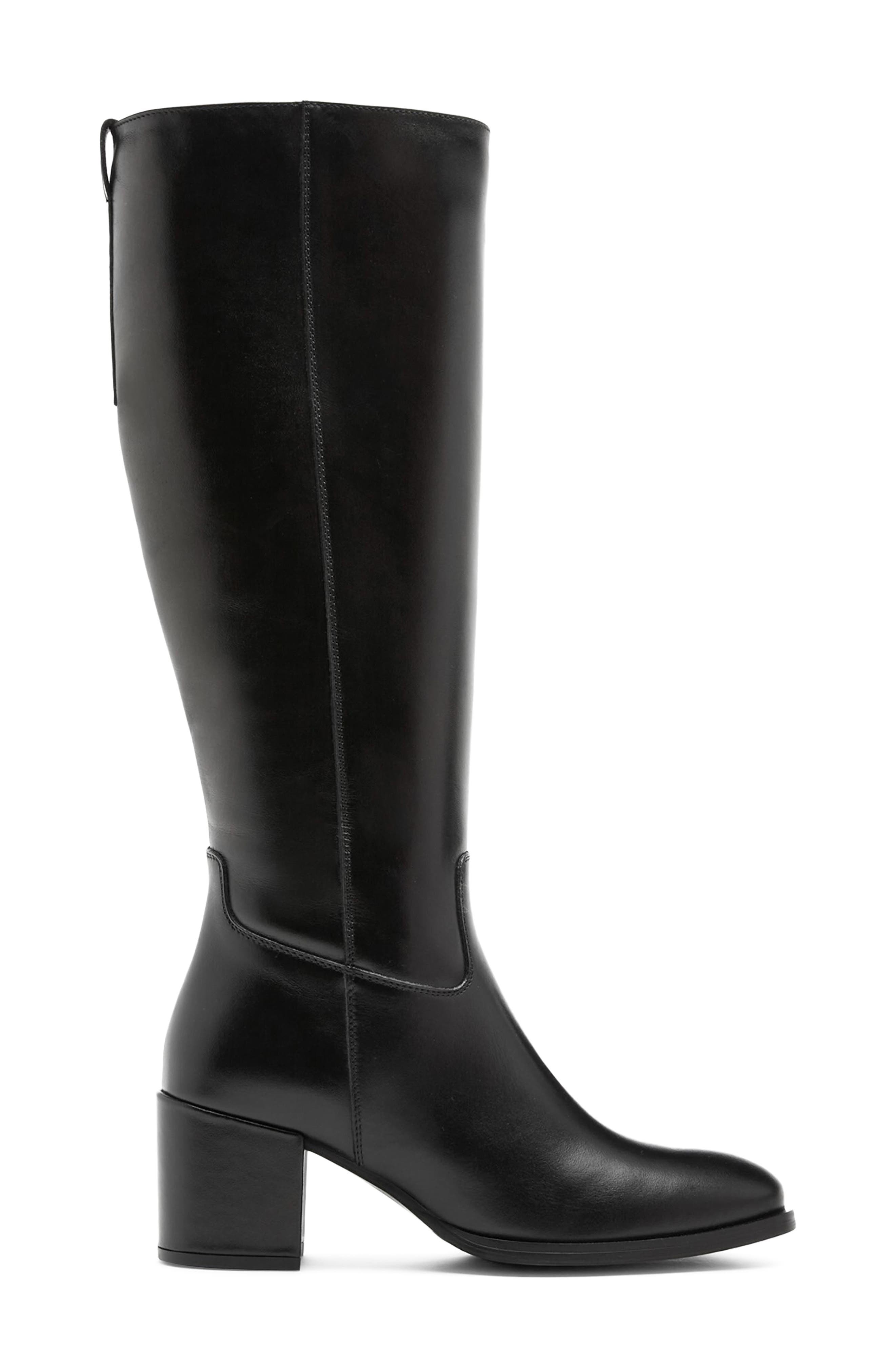 Korso Knee High Boot, Alternate, color, BLACK LEATHER