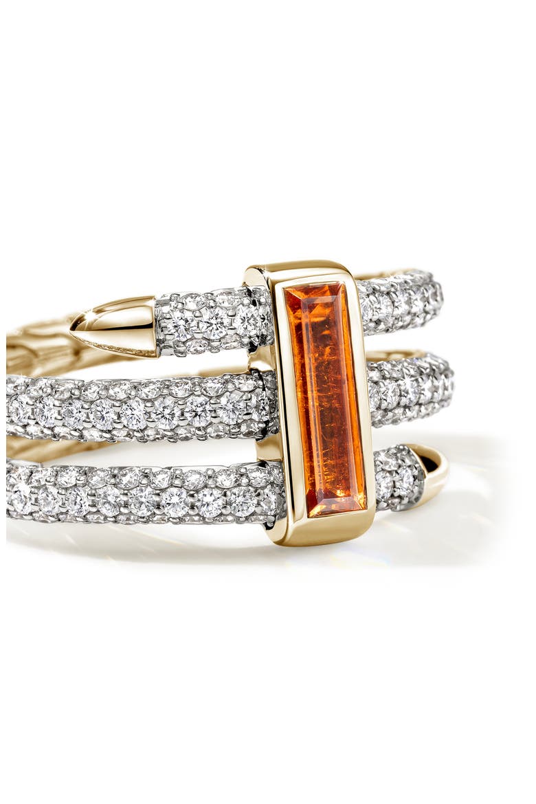 Artisan Series 18k Gold Diamond & Garnet Spear Ring, Alternate, color, 18K YELLOW GOLD