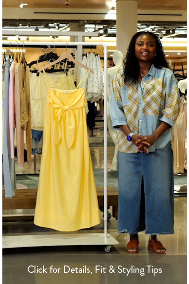 Tie Front Cotton & Silk Maxi Sundress video