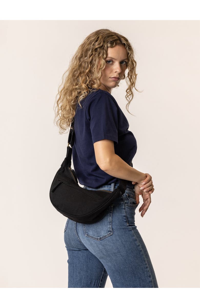 Terra Thread Organic Cotton Crossbody Bag, Alternate, color, Black