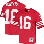 Mitchell & Ness Men's Mitchell & Ness Joe Montana Scarlet San Francisco 49ers Legacy Replica Jersey