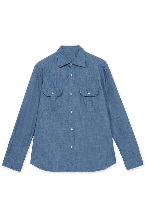 Amleto Denim Shirt with Patch Pockets