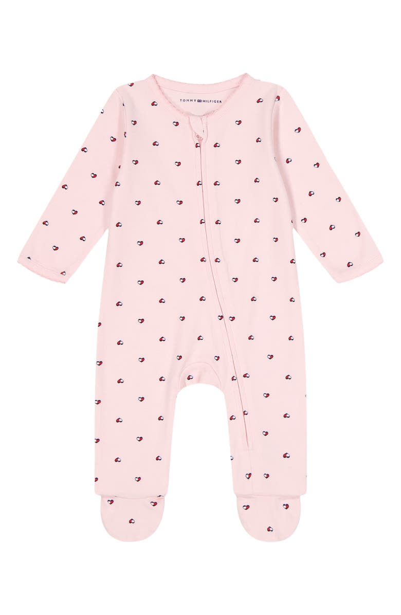 Tommy Hilfiger Tommy Heart Logo Footie, Main, color, 