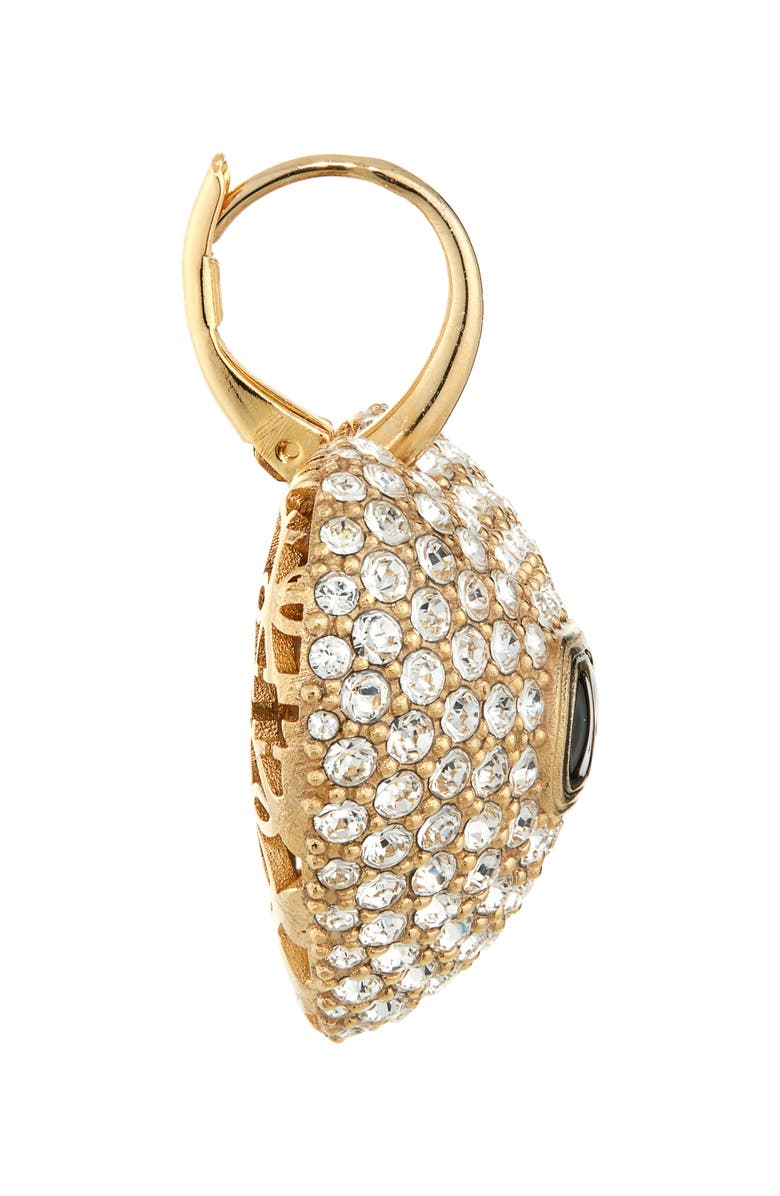 Valentino Garavani Coeur Royal Earrings, Alternate, color, Nero/ Crystal