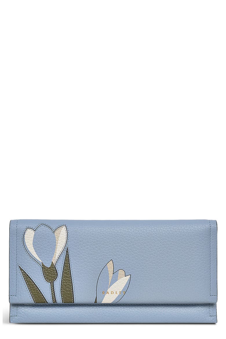 Oak Street Snowdrops Large Wallet, Main, color, SMOKE BLUE
