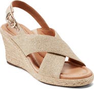 Easy Spirit Ariane Espadrille Slingback Platform Wedge Sandal