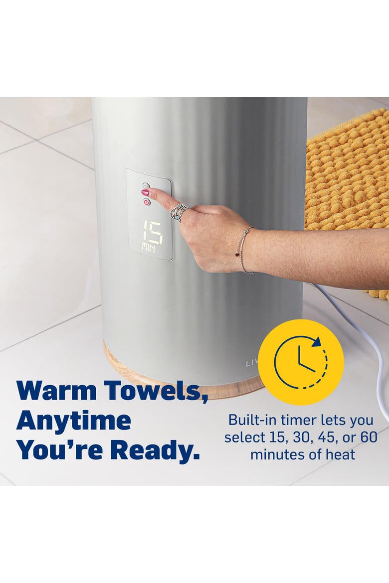 Small Bucket Style Towel Warmer, Alternate, color, Grey