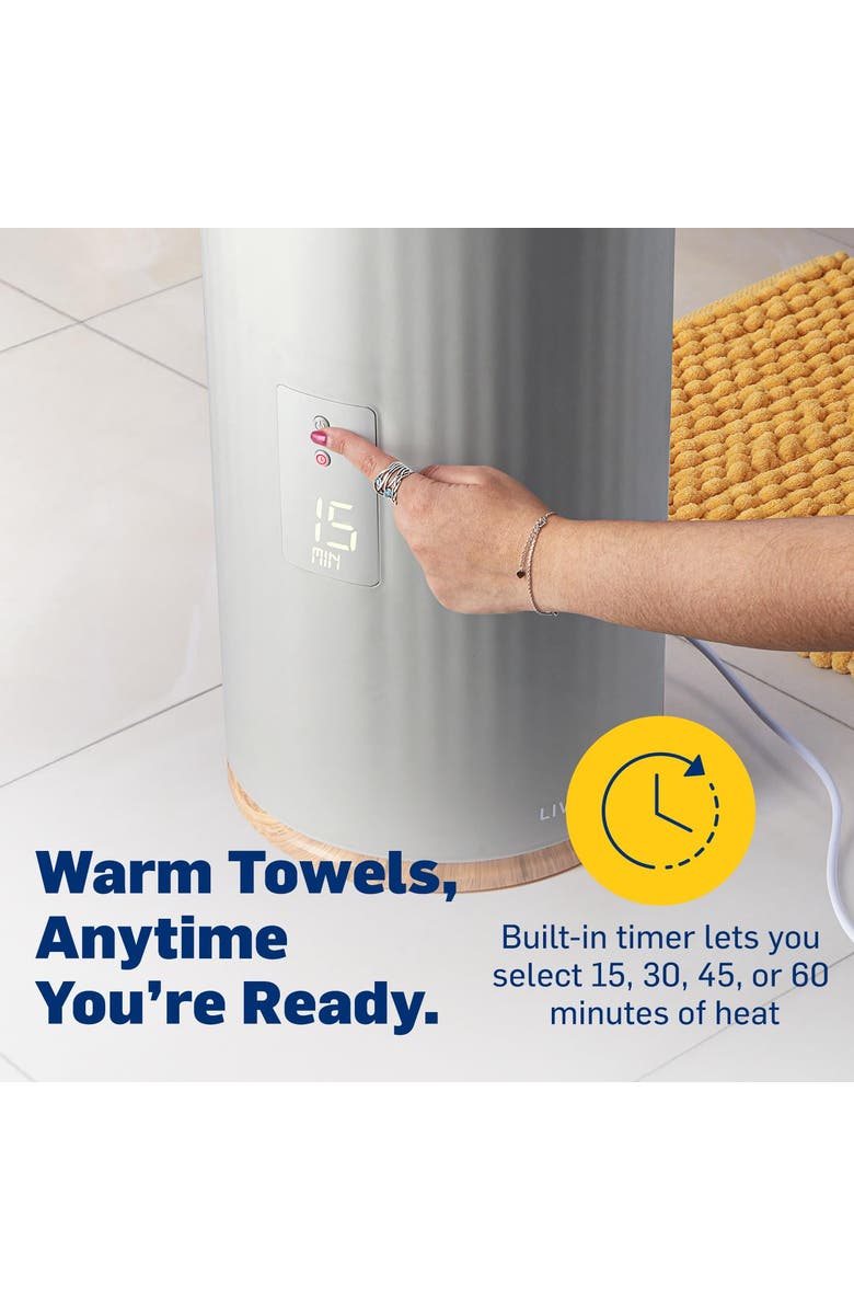 Live Fine Large Bucket Style Towel Warmer - Gray, Alternate, color, Grey