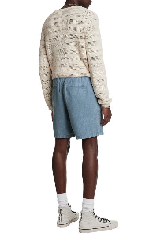 John Varvatos Daryl Drawstring Linen Blend Shorts