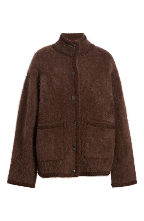 Crochet Trim Alpaca & Wool Jacket