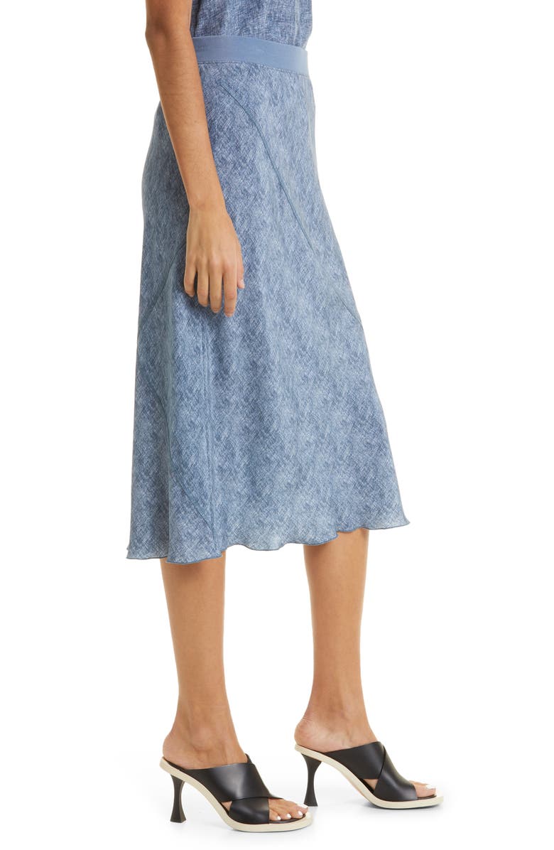 ATM Anthony Thomas Melillo Bias Cut Silk Skirt, Alternate, color, Naval Blue
