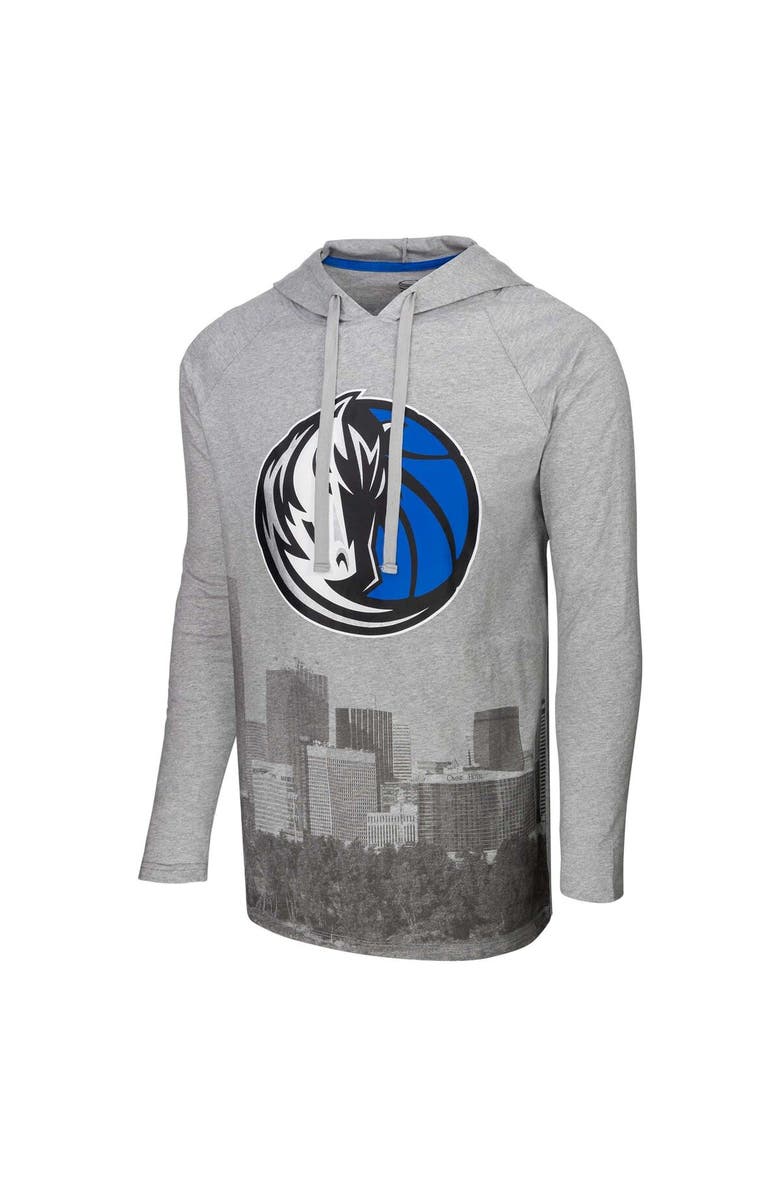 Stadium Essentials Men's Stadium Essentials Heather Gray Dallas Mavericks Atrium Raglan Long Sleeve Hoodie T-Shirt, Alternate, color, Heather Gray