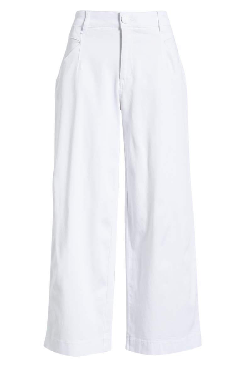 Wyatt Skyrise Crop Wide Leg Twill Pants, Alternate, color, OPTIC WHITE