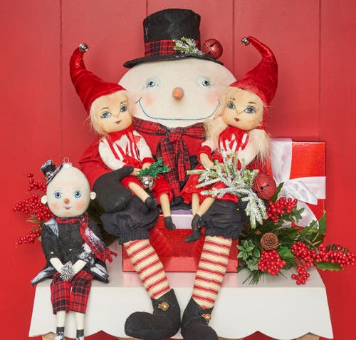 Gallerie Ii Abercrombie Snowman Joe Spencer Gathered Traditions Soft Christmas Figurine In Multi