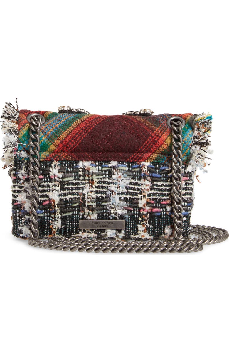 Kurt Geiger London Mini Kensington-X Tweed Shoulder Bag, Alternate, color,