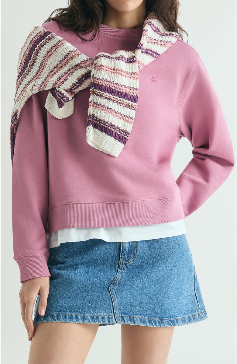 Scalpers Basic Skull Sweatshirt, Alternate, color, Bouganville