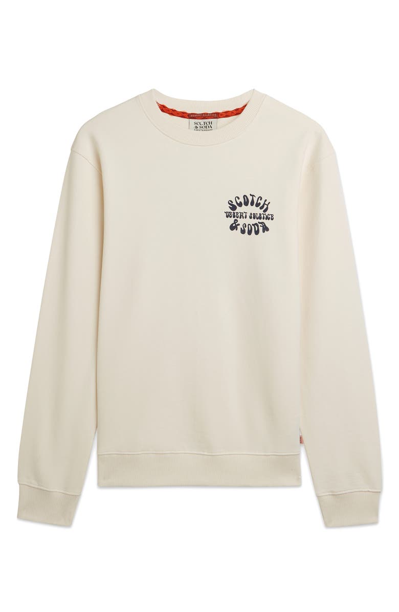 Scotch & Soda Desert Solstice Regular Fit Graphic Sweatshirt, Alternate, color, Eggnog