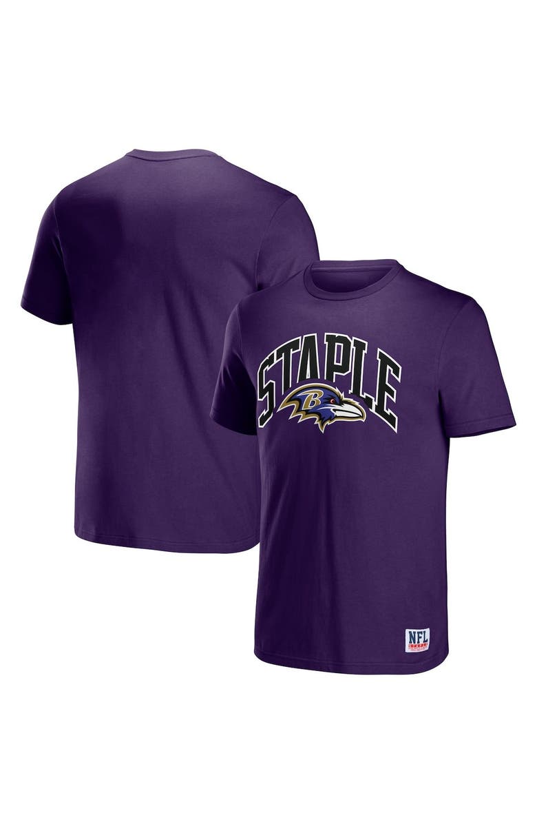 STAPLE Men's NFL x Staple Purple Baltimore Ravens Logo Lockup T-Shirt, Main, color,
