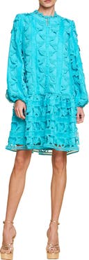 CIEBON Wylla Humbird Lace & Organza Drop Waist Dress
