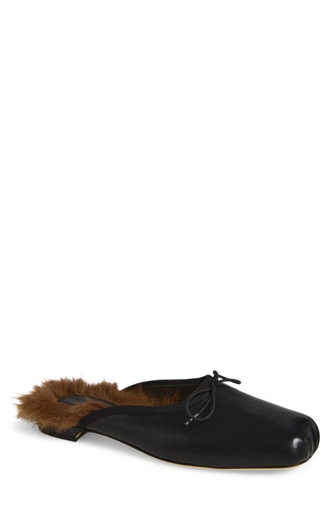Faux Fur Lined Mule